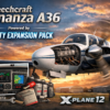 Beechcraft Bonanza A36 in X-Plane 12 powered by Reality Expansion Pack 5.0 with detailed engine and cockpit